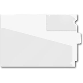 Doctor Stuff - Center Tab Vinyl Outguides, Diagonal Cut Front Pocket, Top Charge Out Slip Pocket, Plastic File Folder, Letter Size 9" x 13-1/4", Light Blue, 50/Box