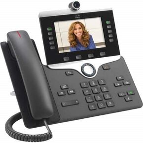 Cisco 8865 3PCC IP Phone Wi-Fi Bluetooth 5" high-Res (800×480) WVGA Color LCD SIP Desktop Wall Mountable IP Phone [PN: CP-8865-3PCC-K9]