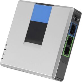 Unlocked VoIP Gateway, Internet Phone Adapter with 2 Ports for Voice Over IP Comes with a Network Cable, SIP V2 Protocol Support (US Plug)