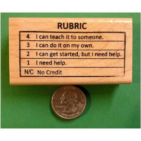Proficiency Rubric 4321NC, Teacher's Wood Mounted Rubber Stamp