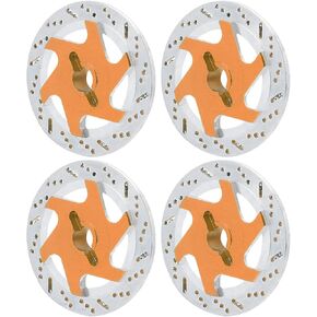 Bnineteenteam RC Brake Disc, 4PCS Universal Aluminum Alloy RC Car Accessory Metal Hex Adapter for 1/10 Remote Control Car (Gold)