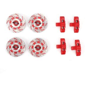 RC Brake Disc, Wheel Brake Disc Parts Diameter 42.7mm/1.7in Brake Discs Kit with Calipers for Unlimited Desert Racer UDR 1/7 RC Car (Dark Blue)