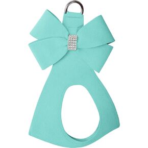 Susan Lanci Designs Premium Ultrasuede Nouveau Bow Step in Harness for Dogs and Pets, Puppy Pink, XS
