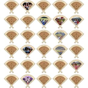 Wooden Baseball Stadiums Checklist - 30 Ballparks Bucket List - Includes Secure Photo Maker - 24 x 20 in - Easy to Use, Built to Last and Uniquely Yours