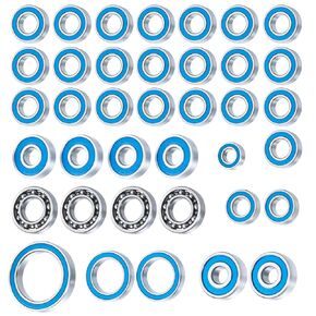 38PCS Blue Rubber Sealed Ball Bearing Kit for Axial SCX10 III AXI03007 1/10 RC Crawler Car Upgrade Parts