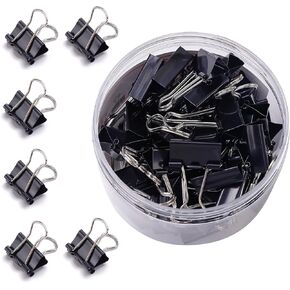 Large Black Binder Clips Paper Clamps Bag Clips Convenient Document Clips for Office School Home(2 Inches 12/Pack)