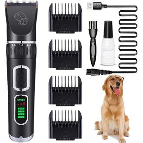 Dog Grooming Kit,Dog Hair Clippers Kit with Led Display,Pet Clippers Grooming for Dogs Thick Coats, for Dogs Cats