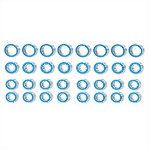RC Spare Part Compatible with Tamiya for TT02 TT02D 1/10 RC Car Upgrades Parts Accessories 32PCS R32 Rubber Sealed Ball Bearing Kit