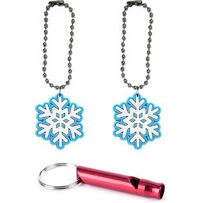 Snowflakes Snowflake Collar Charm Aluminum Alloy Whistle Emergency Survival Safety Camping Cat Dog Animal Training Bark Chew Woof Puppy Kitten Snow