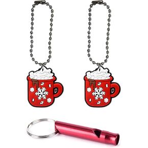 Hot Chocolate Collar Charm Aluminum Alloy Whistle Emergency Survival Safety Camping Cat Dog Animal Training Bark Chew Woof Puppy Kitten Cocoa