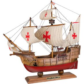 SAILINGSTORY Wooden Model Ship Santa Maria 1/50 Scale Replica Sailing Ship Model Sailboat Decor