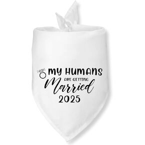 2025 Engagement Gift Dog Bandana for Dogs Perfect Wedding Bandana Dog Engagement Announcement Engaged Gift for Couples Pet Scarf for Small Medium Cats Dogs 2025