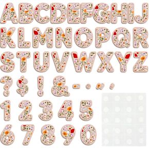 176 Pcs 7 Inch Composition Large Bulletin Board Letters and Numbers with 200 Pcs Adhesive Dots Paper Alphabet Letter Punctuation Cutouts Rainbow Sequin Decor for Chalkboard Wall Display