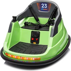 Baby Bumper Car, 6V Electric Kids Bumper Car for Toddlers with Remote Control, Bluetooth - Navy Blue