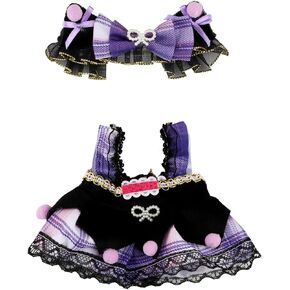 Clothes for Doll(NO Doll) , Handcrafted Doll Clothes Set for 17cm Doll, Fashionable Stylish Clothes for The Second Doll (Purple)