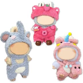 3 Set Doll Clothes for 17cm Doll, Outfits Shoes and hat for 17cm Doll, Premium Outfit with Accessories, Fashion Dress Suit for Dolls Accessories, Doll Accessories for Collectors & Display (No Dolls)