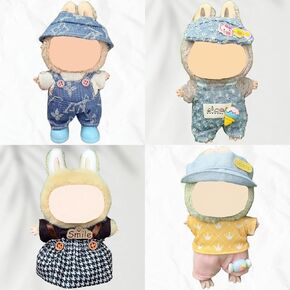 4 Pack—17cm Doll Clothes,Premium Doll Outfit with Accessories,Doll Princess Skirt,Cute Clothes Outfit for 17cm Dolls,End Dolls Fashion Clothing Set(No Dolls and Shoes) (Set Y)
