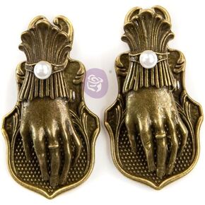 Prima Marketing Prima Art Daily Planner Metal Clips 2/Pkg-Victorian Hands