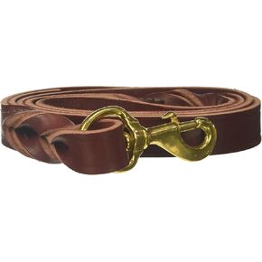 Leather Brothers 4-Feet x 1-Inch Twisted Latigo Dog Lead, Large, Burgundy