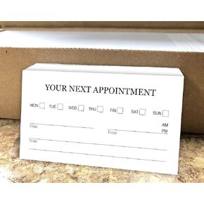 Custom Appointment Business Cards, (250pcs to 2,500pcs) - Appointment card - Front side, Your business card - Backside, Made in The USA