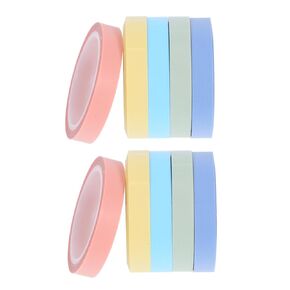 Homoyoyo 10Rolls Writable Transparent Highlighter Tape Removable Sticky Tabs for Books Notes Index Markers for Office and School Supplies Each