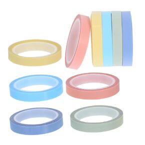 Gadpiparty 10Rolls Transparent Writable Highlight Tape Removable Self Adhesive Index Tabs for Office School Supplies Clear Annotation Strips Cute Colors