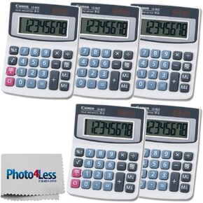 Canon LS-82Z Handheld Basic Calculator - Value Bundle (5 Pack)