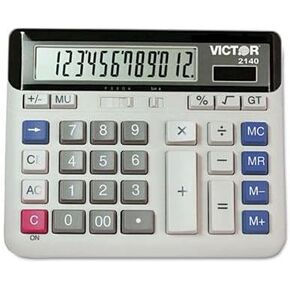 2140 Desktop Business Calculator, 12-Digit Lcd, Total 2 EA