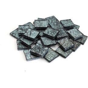 Milltown Merchants 3/4 Inch (20mm) Foil Mosaic Tile, 1 Pound (16 oz. Bag) (1 Pound, Black) in Kuwait