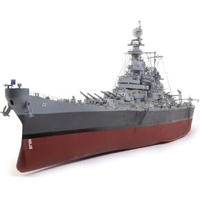 USS Missouri 1:200 Scale Wood and Metal Ship Model Construction kit # 16002 by OcCre (Model with Paint Set and Display Stand)