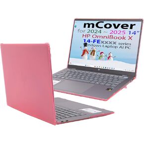 mCover Hard Case ONLY Compatible for 2024~2025 14" HP OmniBook X 14-FExxxx Series Windows AI PC Laptop (NOT Fitting Any Other HP Models) - Clear