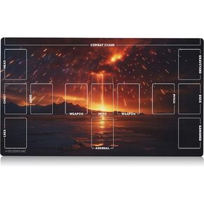 Flesh and Blood Playmat Scalding Rain Reimagined - 24"x14" FaB Card Mat with Zones Accessories (with Zones)