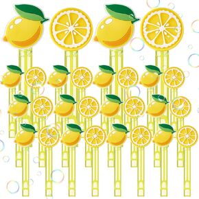 24 PCS Lemon Bubble Wands Bulk Lemon Bubbles Party Party Favors Mini Bubble Wands Fruit Summer Toys Toys For Birthday Summer Wedding Party Goodie Bag Stuffers