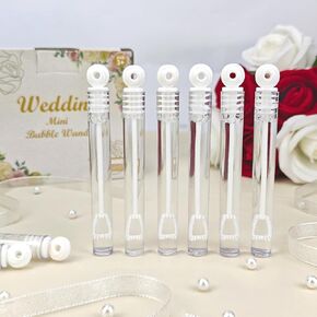 Bulk Mini Bubble Wands for Wedding 100 Count,Party Favors Supplies for Guest,Wedding Reception Send off Activities Games for Kids & Adults, Non Candy Gift Bag Ideas Stuff for Engagement Anniversary
