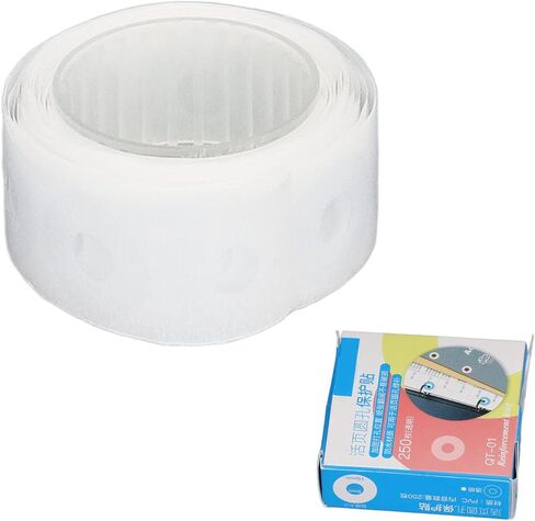 Hole Punch Reinforcers Stickers Production PVC Reinforcement Labels for Office School Supplies (Transparent) in Saudi Arabia