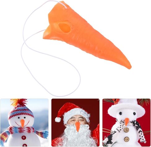 Hemoton Snowman Cosplay Cosplay Carrot Nose for Christmas Assume Party Associory Props Snowman Props ، Orange ، 4.33 × 6.29 × 1.57 بوصة in Kuwait