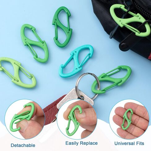 Hinzic 8pcs أقفال مضاد للسرقة ، مشابك ردع السرقة ثنائية الشكل S ، مقاطع سستة بديلة لحقائب الظهر ملابس أمتعة تسير في الهواء الطلق- 4 ألوان in Saudi Arabia