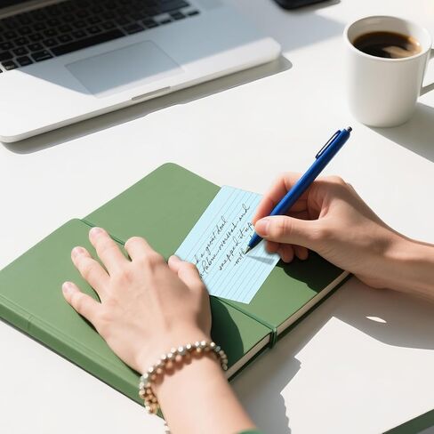 250 Count Index Cards 3x5 Inch 180gsm Heavy Weight Colored Flash Card (50 Sheets Each), Note Taking for Students, Teachers, Professionals, Study Note Cards for Office Home School in Kuwait