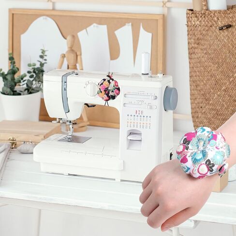 2 Packs Sewing Wearable Pincushion for Sewing Wrist Pins Cushions with Elastic Strap Cute Needle Cushion Pumpkin Needlework DIY Handcraft Needles Holder for Women Needlework or DIY Crafts in Saudi Arabia