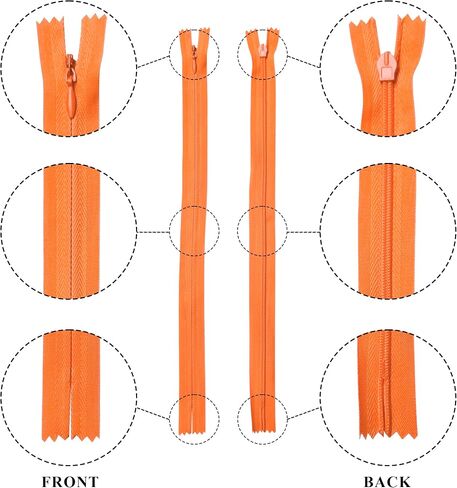 KGS Invisible Zippers for Sewing |10 Pack | Hidden Closure for Skirts and Dresses (Black, 22 Inch) in Kuwait