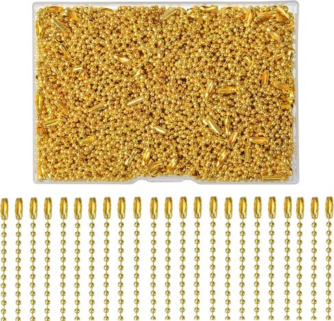 200 Pcs Ball Bead Chain Bulk Keychain 4.7 Inch Metal Dog Tag Small Chains with Connectors for Hanging Decoration in Kuwait