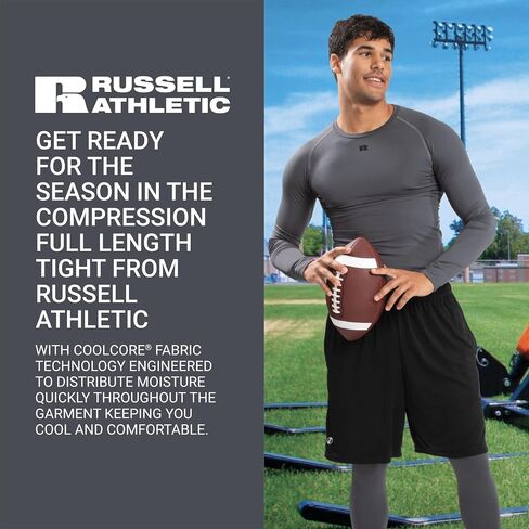 Russell Athletic Men's Coolcore Compression Full Length Tight in Saudi Arabia
