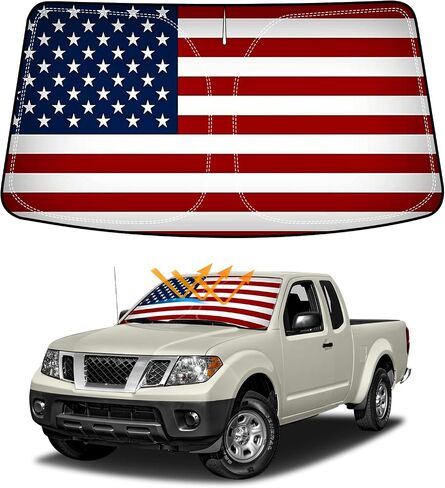 D-Lumina Front Windshield Sun Shade for 2006-2021 Nissan Frontier, Foldable Front Window Sunshade Sun Visor for UV Rays & Sun Heat Protection Interior Accessories in Saudi Arabia