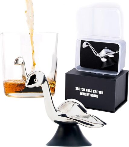 Scotch Ness Critter Chilling Stone, Best Gift for Him, Perfect for Father's Day, Birthday, Anniversary, Old Fashioned Cocktail, Loch Ness Monster, Unique Whisky Gift in Saudi Arabia