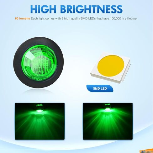 nilight مزدوج بولسي ماركر ضوء 5 قطع العنبر 10led مستطيلة ضوء التخليص الجانب الأمامي الخلفي علامة مؤشر ضوء السطح شنت لشاحنة 12 فولت شاحنة التخييم rv قارب شاحنة، 2 سنة الضمان in Kuwait