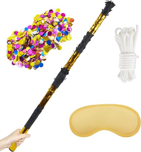 PCFING 30 Inch Piñata Stick Kit Purple, with Blindfold, Rope, and Confetti in Kuwait