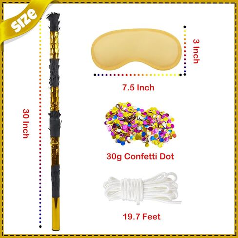 PCFING 30 Inch Piñata Stick Kit Purple, with Blindfold, Rope, and Confetti in Kuwait