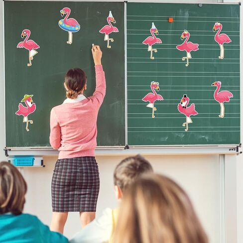48 Pcs Flamingo Bulletin Board Cutouts Colorful Flamingo Classroom Cutouts Summer Bulletin Board Decorations for Hawaii Welcome Party Classroom, 16 Styles in Kuwait