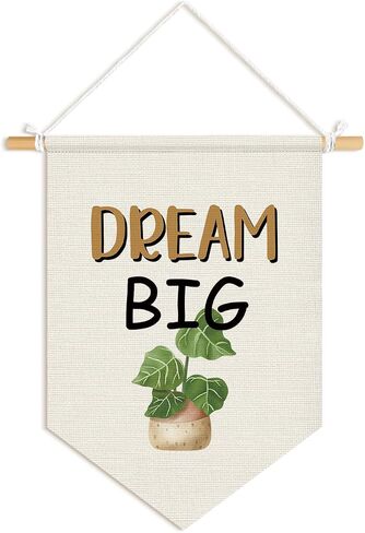 Nature Classroom Decor Canvas Banner,Inspirational Wall Decor,Boho Classroom,Dream Big Hanging Pennant Banner Flags for Classroom,Library,Bedroom,Living Room,Playroom,Nursery,Birthday Gifts in Kuwait