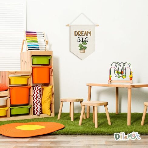 Nature Classroom Decor Canvas Banner,Inspirational Wall Decor,Boho Classroom,Dream Big Hanging Pennant Banner Flags for Classroom,Library,Bedroom,Living Room,Playroom,Nursery,Birthday Gifts in Kuwait
